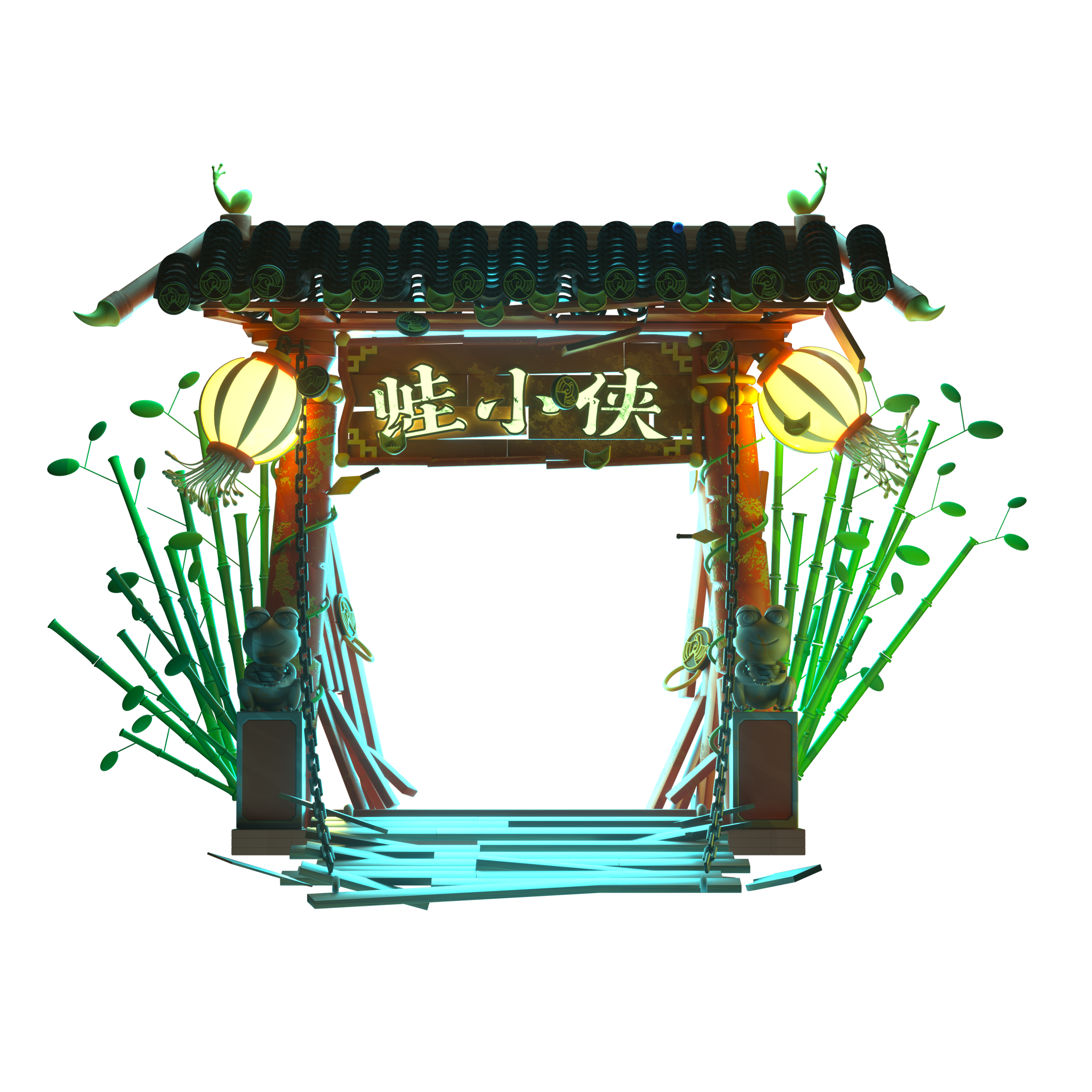 蛙小侠主题建筑门楼设计